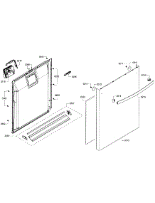 Door Assembly parts for Bosch Dishwasher SHX3AR75UC/07 from AppliancePartsPros.com