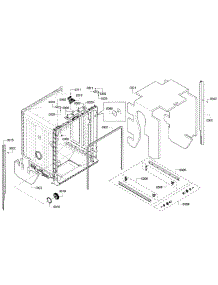 Cabinet parts for Bosch Dishwasher SHX3AR75UC/07 from AppliancePartsPros.com