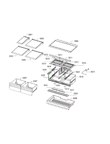 Drawer-Shelf Assembly parts for Bosch Refrigerator B26FT70SNS/05 from AppliancePartsPros.com