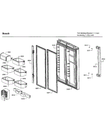 Door Asy parts for Bosch Refrigerator B21CL81SNS/01 from AppliancePartsPros.com