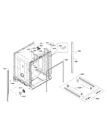 Tub parts for Bosch Dishwasher SHX4AP05UC/02 from AppliancePartsPros.com