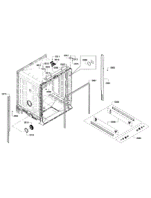 Cabinet parts for Bosch Dishwasher SHX4AP02UC/53 from AppliancePartsPros.com