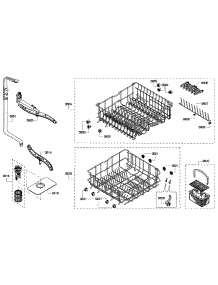 Baskets Assembly parts for Bosch Dishwasher SHX4AP02UC/53 from AppliancePartsPros.com