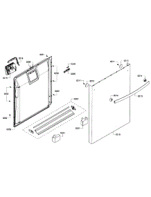 Door Assembly parts for Bosch Dishwasher SHX4AP05UC/53 from AppliancePartsPros.com