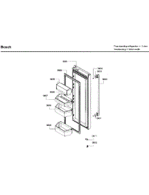 Door Asy parts for Bosch Refrigerator B26FT70SNS/08 from AppliancePartsPros.com