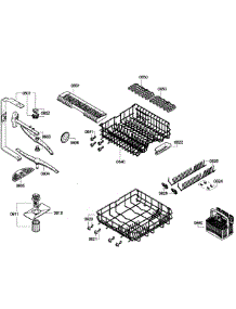 Baskets parts for Bosch Dishwasher SGE63E06UC/32 from AppliancePartsPros.com
