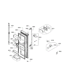 Door Left parts for Bosch Refrigerator B26FT70SNS/05 from AppliancePartsPros.com