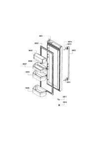 Door Right parts for Bosch Refrigerator B26FT70SNS/05 from AppliancePartsPros.com