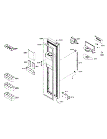 Door 1 parts for Bosch Refrigerator B22CS30SNI/01 from AppliancePartsPros.com