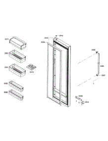 Door 2 parts for Bosch Refrigerator B22CS30SNI/01 from AppliancePartsPros.com