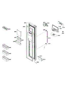 Freezer Door parts for Bosch Refrigerator B22CS30SNS/01 from AppliancePartsPros.com