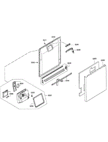 Door Assembly parts for Bosch Dishwasher SGE63E06UC/48 from AppliancePartsPros.com