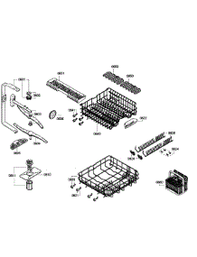Baskets parts for Bosch Dishwasher SGE63E06UC/48 from AppliancePartsPros.com