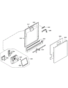 Door Assembly parts for Bosch Dishwasher SGE63E06UC/29 from AppliancePartsPros.com