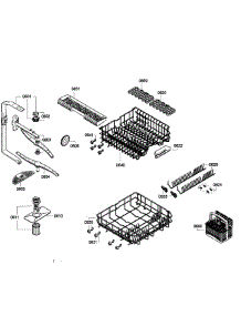 Baskets parts for Bosch Dishwasher SGE63E06UC/29 from AppliancePartsPros.com