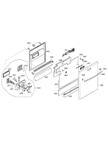 Door Assembly parts for Bosch Dishwasher SHX98M09UC/53 from AppliancePartsPros.com