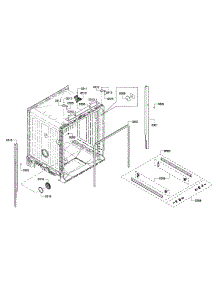 Tub parts for Bosch Dishwasher SHX4AP06UC/02 from AppliancePartsPros.com