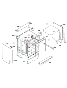 Cabinet Assembly parts for Bosch Dishwasher SGE63E05UC/01 from AppliancePartsPros.com