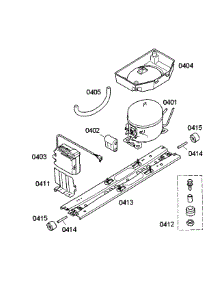 Compressor parts for Bosch Refrigerator B11CB50SSS/04 from AppliancePartsPros.com