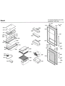 Door  /  Drawer Asy parts for Bosch Refrigerator B11CB81SSS/03 from AppliancePartsPros.com