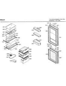 Door  /  Drawer Asy parts for Bosch Refrigerator B10CB80NVW/05 from AppliancePartsPros.com