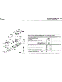 Compressor parts for Bosch Refrigerator B10CB80NVW/05 from AppliancePartsPros.com