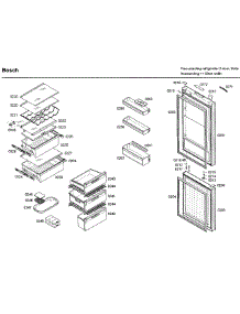 Door  /  Drawer Asy parts for Bosch Refrigerator B10CB80NVS/05 from AppliancePartsPros.com