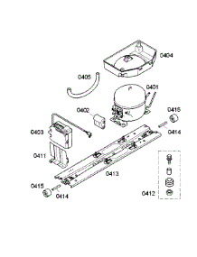 Compressor parts for Bosch Refrigerator B10CB80NVS/05 from AppliancePartsPros.com