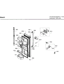 Door Asy parts for Bosch Refrigerator B26FT80SNS/03 from AppliancePartsPros.com