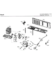 Compressor parts for Bosch Refrigerator B26FT80SNS/03 from AppliancePartsPros.com