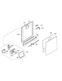 Door Assembly parts for Bosch Dishwasher SGE63E06UC/01 from AppliancePartsPros.com