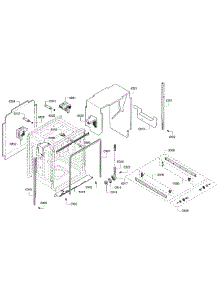 Cabinet parts for Bosch Dishwasher SHE68R55UC/63 from AppliancePartsPros.com
