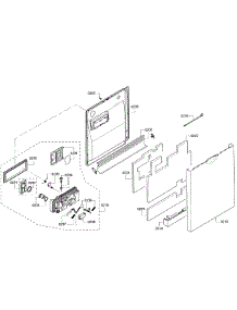 Door Assembly parts for Bosch Dishwasher SHE68R56UC/63 from AppliancePartsPros.com