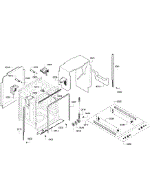 Cabinet parts for Bosch Dishwasher SHV68R53UC/63 from AppliancePartsPros.com