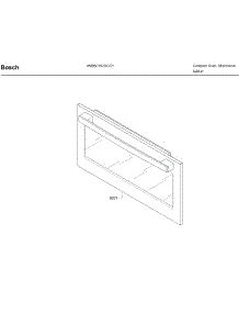 Microwave Door parts for Bosch Wall Oven HBL57M52UC/01 from AppliancePartsPros.com