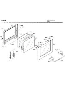 Door parts for Bosch Wall Oven HBL5450UC/09 from AppliancePartsPros.com
