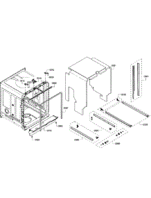 Cabinet Assembly parts for Bosch Dishwasher SHE65T52UC/01 from AppliancePartsPros.com
