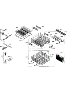 Baskets parts for Bosch Dishwasher SHE65T55UC/01 from AppliancePartsPros.com