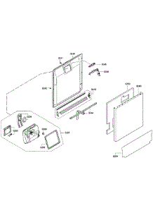 Door Assembly parts for Bosch Dishwasher SGE63E06UC/50 from AppliancePartsPros.com