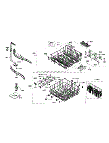 Racks  /  Spray Arm parts for Bosch Dishwasher SHX45P05UC/60 from AppliancePartsPros.com