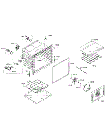 Cavity parts for Bosch Wall Oven HBN8451UC/01 from AppliancePartsPros.com