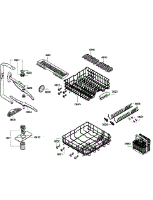 Baskets parts for Bosch Dishwasher SGE63E06UC/52 from AppliancePartsPros.com