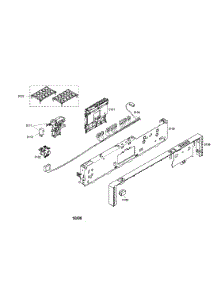 Control Module  /  Fascia Panel parts for Bosch Dishwasher SHX43M02UC/48 from AppliancePartsPros.com