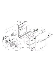 Door  /  Dispenser parts for Bosch Dishwasher SHX43M02UC/48 from AppliancePartsPros.com