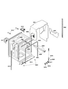 Cabinet Assembly parts for Bosch Dishwasher SHX45P06UC/53 from AppliancePartsPros.com