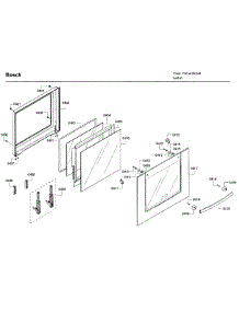 Door parts for Bosch Wall Oven HBN5420UC/02 from AppliancePartsPros.com