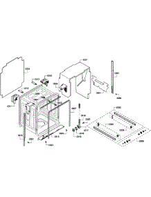 Cabinet parts for Bosch Dishwasher SHE55P06UC/61 from AppliancePartsPros.com