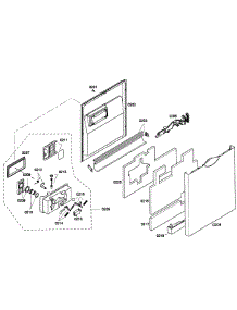 Door Assembly parts for Bosch Dishwasher SHE43P16UC/53 from AppliancePartsPros.com
