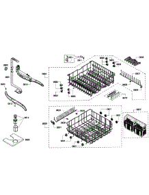 Baskets parts for Bosch Dishwasher SHE43P16UC/53 from AppliancePartsPros.com