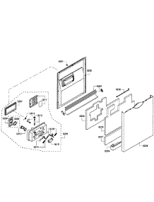 Door Assembly parts for Bosch Dishwasher SHE55P06UC/60 from AppliancePartsPros.com